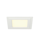 Spot incastrat, Senser 12 incastrat lumina, LED-uri, 3000K, patrat, alb, 6W,