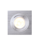 Spot incastrat, PIREQ GU10 SQUARE downlight aluminiu periat, max. 50W, inclusiv. arcuri clip,