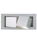 Spot incastrat, BEDSIDE incastrate montaj, cu LED-uri, 3000K, argintiu-gri, dreapta, cu lumina albastra orientare,