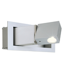 Spot incastrat, BEDSIDE incastrate montaj, cu LED-uri, 3000K, argintiu-gri, dreapta, cu lumina albastra orientare,