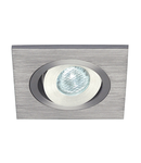 Spot incastrat, Lélex 1 montaj incastrat, cu LED-uri, 4000K, aluminiu patrat periat,