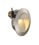 Spot incastrat, Downunder 14 exterior din aluminiu perete de lumina, LED-uri, 3000K, IP44, periat, 0,8 W,