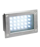 Spot incastrat, BRICK 24 LED-uri in aer liber perete lumina incastrat, 6500K, IP54, din otel inoxidabil,