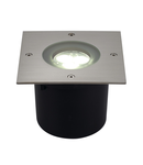 Spot incastrat, WETSY exterior montaj inground, LED, 5700K, IP67, patrat, din otel inoxidabil 316, partial sticla mata, 3W,