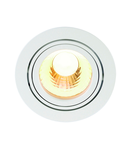 Spot incastrat, NEW TRIA DISK incastrat montaj, cu LED-uri, 2700K, rotund, alb mat, 60 °, inclusiv. arcuri clip,