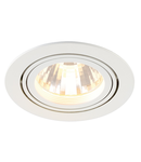 Spot incastrat, NEW TRIA DISK incastrat montaj, cu LED-uri, 2700K, rotund, alb mat, 35 °, inclusiv. arcuri clip,