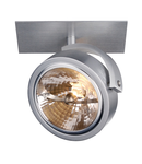 Spot incastrat, Kalu RECESSED MONTAREA 1 QPAR111 aluminiu singur cu cap rotund, periat, max. 50W, inclusiv. arcuri clip,