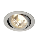 Spot incastrat, NEW TRIA DISK incastrat montaj, cu LED-uri, 2700K, rotund, gri-argintiu, 35 °, inclusiv. arcuri clip,