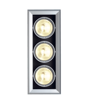 Spot incastrat, AIXLIGHT MOD incastrat montaj, cu trei capete, QPAR111, gri-argintiu, max. 75W, multi-directional,