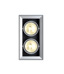 Spot incastrat, AIXLIGHT MOD incastrat montaj, cu doua capete, QPAR111, gri-argintiu, max. 75W, multi-directional,