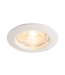 Spot incastrat, PIKA Ceiling lights GU10, white recessed ceiling light, QPAR51, rigid, white, max. 50W,