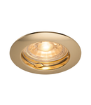 Spot incastrat, PIKA Ceiling lights GU10, brass recessed ceiling light, QPAR51, rigid, brass, max. 50W,