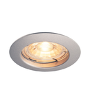 Spot incastrat, PIKA Ceiling lights GU10, grey recessed ceiling light, QPAR51, rigid, silver-grey, max. 50W,