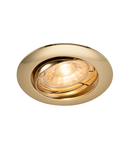 Spot incastrat, PIKA Ceiling lights GU10, brass recessed ceiling light, QPAR51, swivelling, brass, max. 50W,