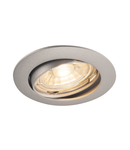 Spot incastrat, PIKA Ceiling lights GU10, grey recessed ceiling light, QPAR51, swivelling, silver-grey, max. 50W,