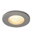 Spot incastrat, DOLIX OUT Ceiling lights GX5.3, grey round, silver-grey,