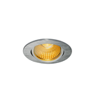 Spot incastrat, NEW TRIA 68 Ceiling lights, aluminium LED indoor recessed ceiling light, brushed aluminium, 1800-3000K 7.2W,