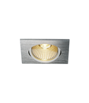 Spot incastrat, NEW TRIA 68 Ceiling lights, aluminium LED indoor recessed ceiling light, brushed aluminium, 1800-3000K 7.2W,