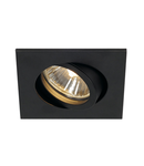 Spot incastrat, NEW TRIA 68 Ceiling lights GU10, black indoor recessed ceiling light, QPAR51, black, 50W,