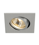 Spot incastrat, NEW TRIA 68 Ceiling lights GU10, aluminium indoor recessed ceiling light, QPAR51 brushed aluminium 50W,