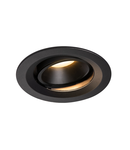 Spot incastrat, NUMINOS MOVE M Ceiling lights, black Indoor LED recessed ceiling light black/black 3000K 20° rotating and pivoting,