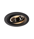 Spot incastrat, NUMINOS MOVE M Ceiling lights, black Indoor LED recessed ceiling light black/chrome 3000K 20° rotating and pivoting,