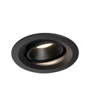 Spot incastrat, NUMINOS MOVE M Ceiling lights, black Indoor LED recessed ceiling light black/black 4000K 20° rotating and pivoting,