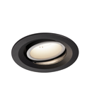 Spot incastrat, NUMINOS MOVE M Ceiling lights, black Indoor LED recessed ceiling light black/white 4000K 55° rotating and pivoting,