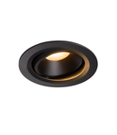 Spot incastrat, NUMINOS MOVE L Ceiling lights, black Indoor LED recessed ceiling light black/black 2700K 20° rotating and pivoting,