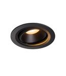 Spot incastrat, NUMINOS MOVE L Ceiling lights, black Indoor LED recessed ceiling light black/black 2700K 55° rotating and pivoting,