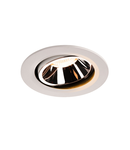 Spot incastrat, NUMINOS MOVE L Ceiling lights, white Indoor LED recessed ceiling light white/chrome 2700K 20° rotating and pivoting,