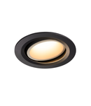 Spot incastrat, NUMINOS MOVE L Ceiling lights, black Indoor LED recessed ceiling light black/white 3000K 20° rotating and pivoting,