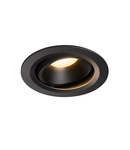 Spot incastrat, NUMINOS MOVE L Ceiling lights, black Indoor LED recessed ceiling light black/black 3000K 40° rotating and pivoting,