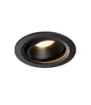 Spot incastrat, NUMINOS MOVE L Ceiling lights, black Indoor LED recessed ceiling light black/black 3000K 55° rotating and pivoting,