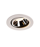 Spot incastrat, NUMINOS MOVE L Ceiling lights, white Indoor LED recessed ceiling light white/chrome 3000K 40° rotating and pivoting,