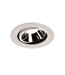 Spot incastrat, NUMINOS MOVE L Ceiling lights, white Indoor LED recessed ceiling light white/chrome 4000K 20° rotating and pivoting,