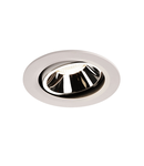 Spot incastrat, NUMINOS MOVE L Ceiling lights, white Indoor LED recessed ceiling light white/chrome 4000K 40° rotating and pivoting,