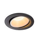 Spot incastrat, NUMINOS MOVE XL Ceiling lights, black Indoor LED recessed ceiling light black/white 2700K 40° rotating and pivoting,