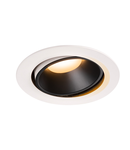 Spot incastrat, NUMINOS MOVE XL Ceiling lights, white Indoor LED recessed ceiling light black/white 2700K 20° rotating and pivoting,