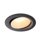 Spot incastrat, NUMINOS MOVE XL Ceiling lights, black Indoor LED recessed ceiling light black/white 3000K 55° rotating and pivoting,