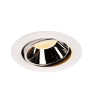 Spot incastrat, NUMINOS MOVE XL Ceiling lights, white Indoor LED recessed ceiling light white/chrome 3000K 20° rotating and pivoting,