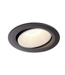 Spot incastrat, NUMINOS MOVE XL Ceiling lights, black Indoor LED recessed ceiling light black/white 3000K 20° rotating and pivoting,