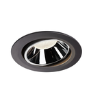 Spot incastrat, NUMINOS MOVE XL Ceiling lights, black Indoor LED recessed ceiling light black/chrome 4000K 20° rotating and pivoting,