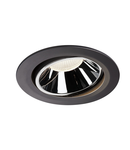 Spot incastrat, NUMINOS MOVE XL Ceiling lights, black Indoor LED recessed ceiling light black/chrome 4000K 40° rotating and pivoting,