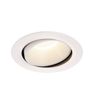 Spot incastrat, NUMINOS MOVE XL Ceiling lights, white Indoor LED recessed ceiling light white/white 4000K 20° rotating and pivoting,