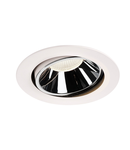 Spot incastrat, NUMINOS MOVE XL Ceiling lights, white Indoor LED recessed ceiling light white/chrome 4000K 20° rotating and pivoting,