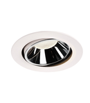 Spot incastrat, NUMINOS MOVE XL Ceiling lights, white Indoor LED recessed ceiling light white/chrome 400K 40° rotating and pivoting,