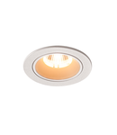 Spot incastrat, NUMINOS S Ceiling lights, white Indoor LED recessed ceiling light white/white 2700K 20° gimballed, rotating and pivoting, including leaf springs,