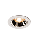 Spot incastrat, NUMINOS S Ceiling lights, white Indoor LED recessed ceiling light white/chrome 2700K 20° gimballed, rotating and pivoting, including leaf springs,