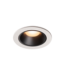 Spot incastrat, NUMINOS S Ceiling lights, white Indoor LED recessed ceiling light white/black 2700K 55° gimballed, rotating and pivoting, including leaf springs,